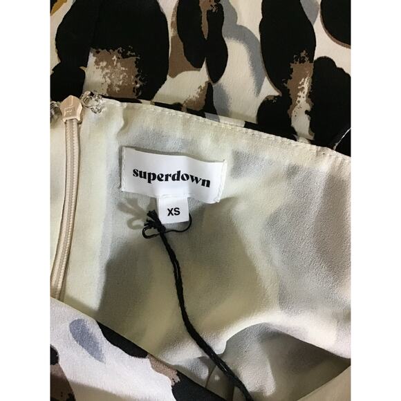 Revole Superdown Women Leopard Print Midi Slip dress Sz XS NWT Boho Sexy Slinky - Picture 9 of 10